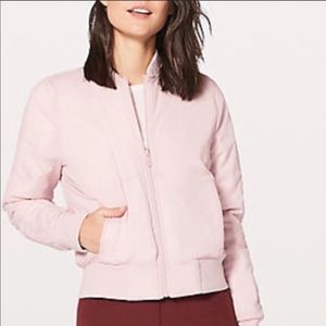 NWOT Lululemon Non Stop Bomber Porcelain Pink Sz 4
